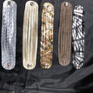 New flourish wrap leather bracelets.